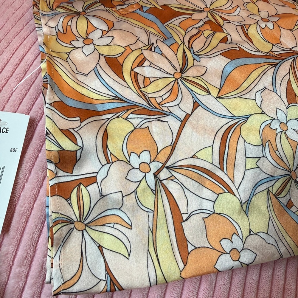 L*Space Scarlett Scarf Women OS Orange New Floral Retro 70s